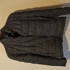 Zara Man Quilted Jacket Gray Size Large Lightweight Lined Outerwear
